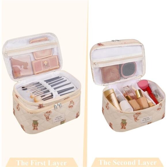 Large Makeup Bag, Cute Cosmetic Bag 018 - Picture 3 of 3